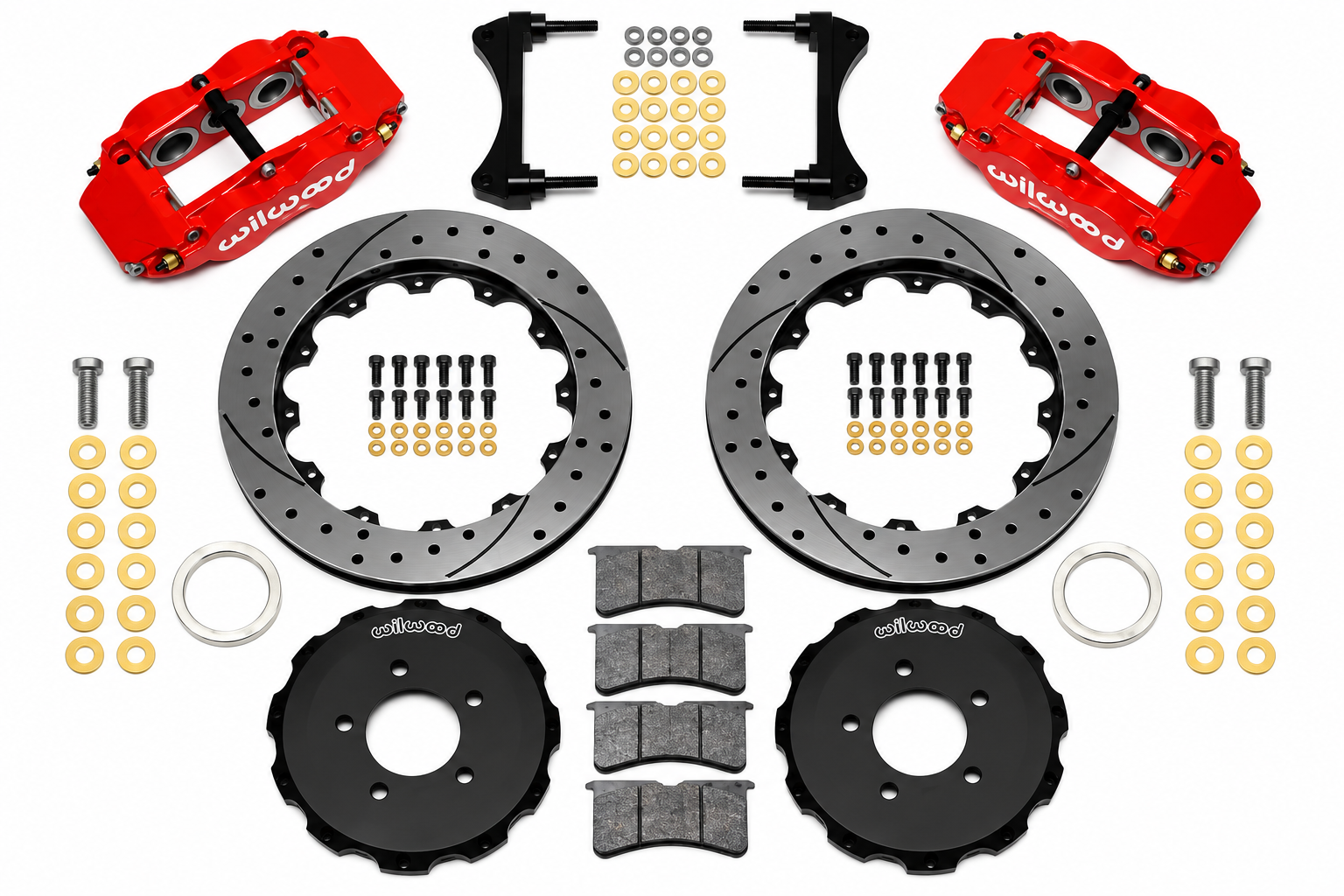Wilwood 06-15 Civic Red  Caliper Slotted RotorNarrow Superlite 6R Front BBK